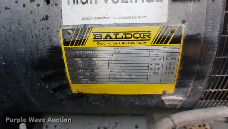 image for item DE3374 2005 Baldor TS80 generator