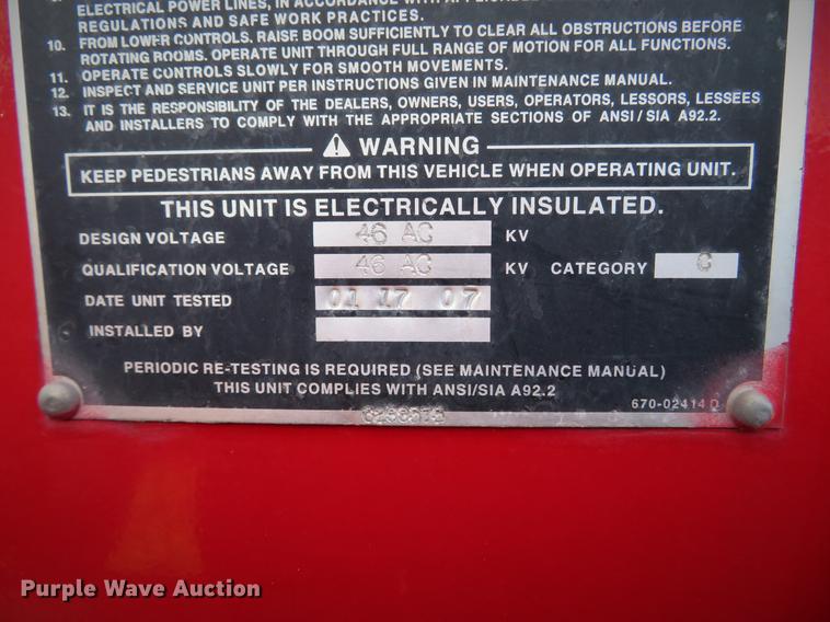 image for item DG3797 2007 Chevrolet C8500 bucket truck