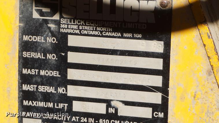 image for item DI9297 1999 Sellick SG60 forklift