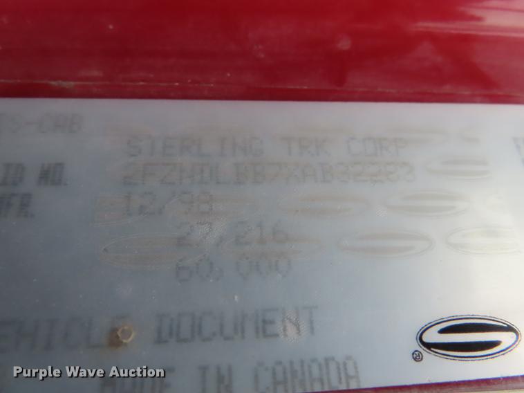 image for item DN9144 1999 Sterling L-Line truck cab and chassis