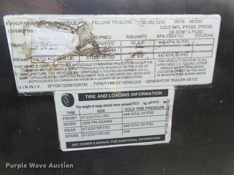 image for item EM9057 2007 Generac Power Systems 0054290 generator