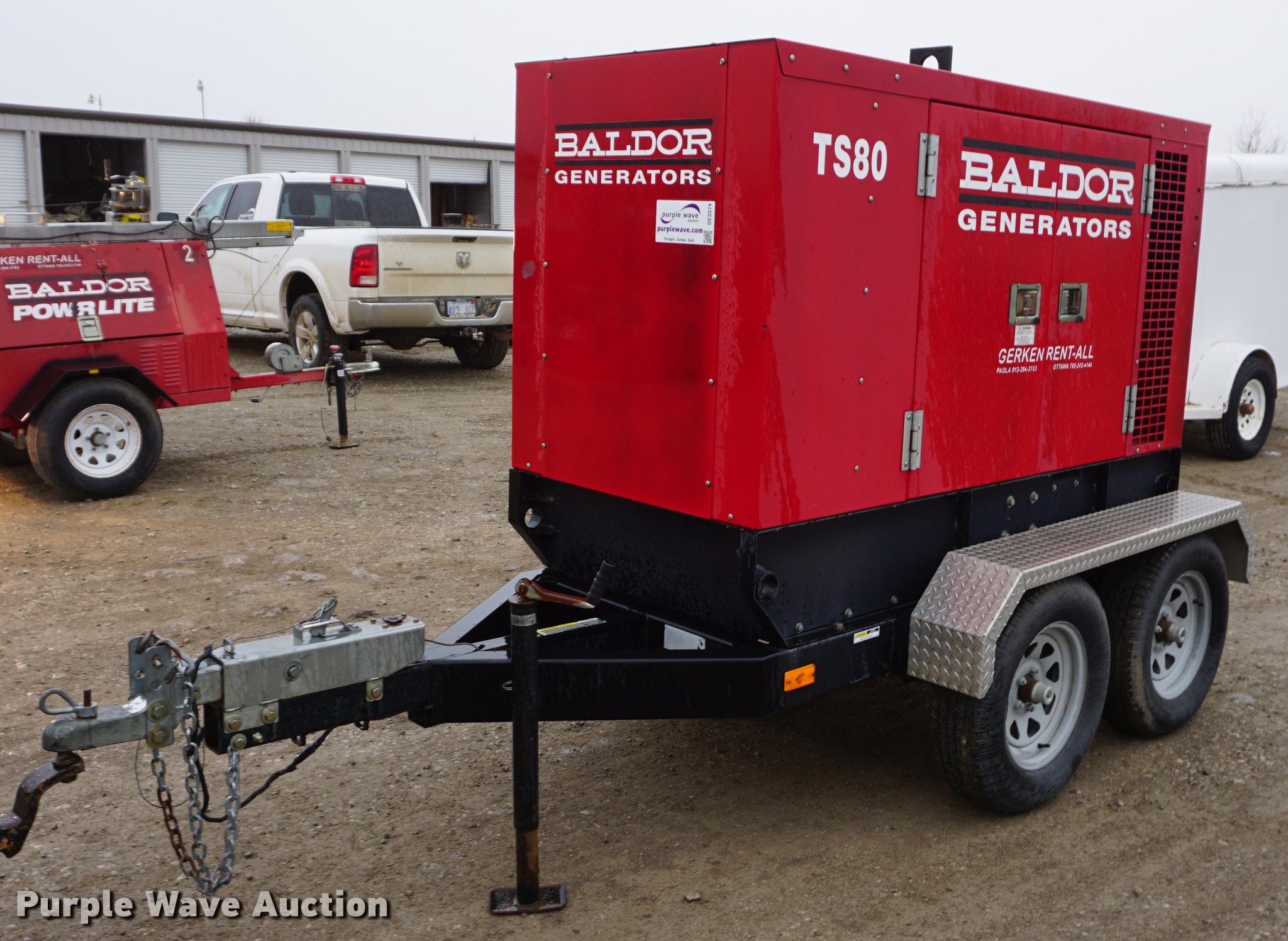 2005 Baldor TS80 generator in Paola, KS Item DE3374 sold Purple Wave