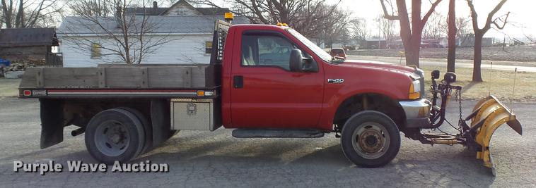 image for item DA3604 2001 Ford F450 Super Duty flat dump bed truck