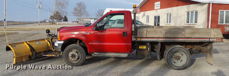 image for item DA3604 2001 Ford F450 Super Duty flat dump bed truck