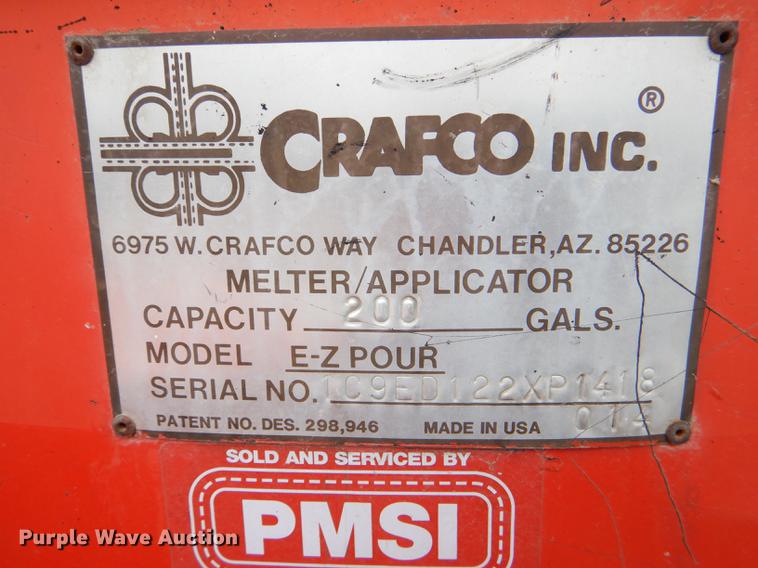 image for item DE0014 1993 Crafco EZ Pour melter applicator