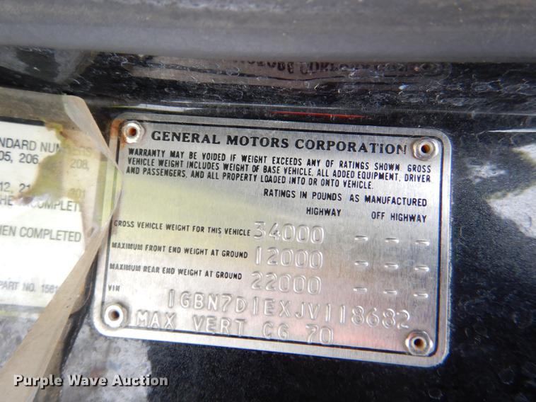 image for item DE0049 1988 Chevrolet C70 Custom Deluxe fire truck