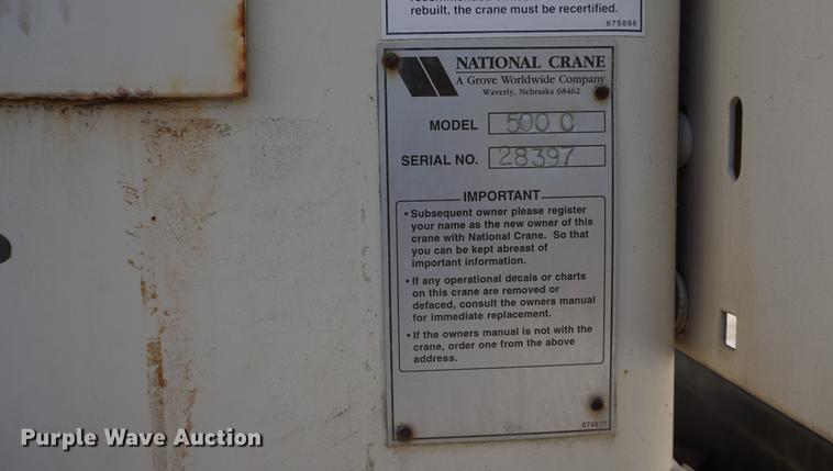 image for item DE3359 1989 International S2500 crane truck