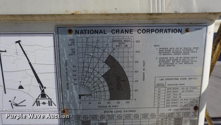 image for item DE3359 1989 International S2500 crane truck