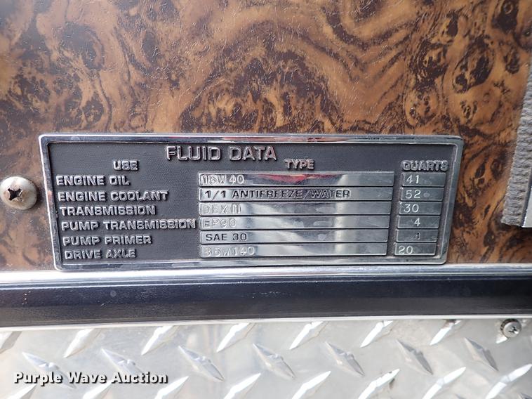 image for item DF8677 1993 Spartan Gladiator GA40M-2142 fire truck