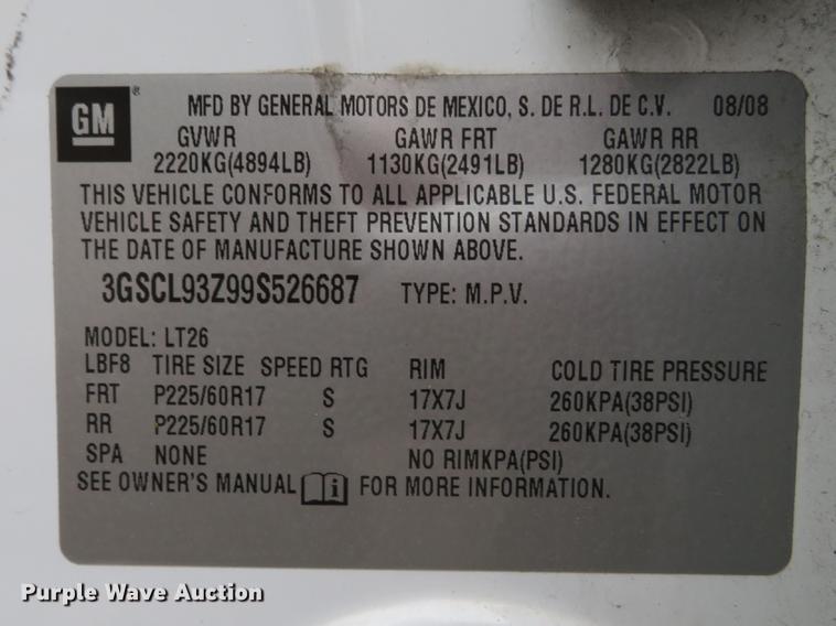 image for item DG3785 2009 Saturn Vue SUV