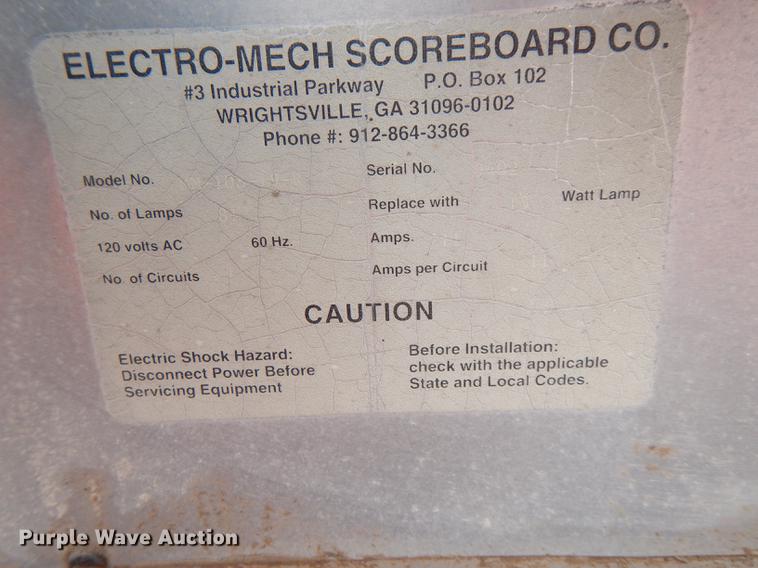 image for item EA9206 Electro-Mech scoreboard