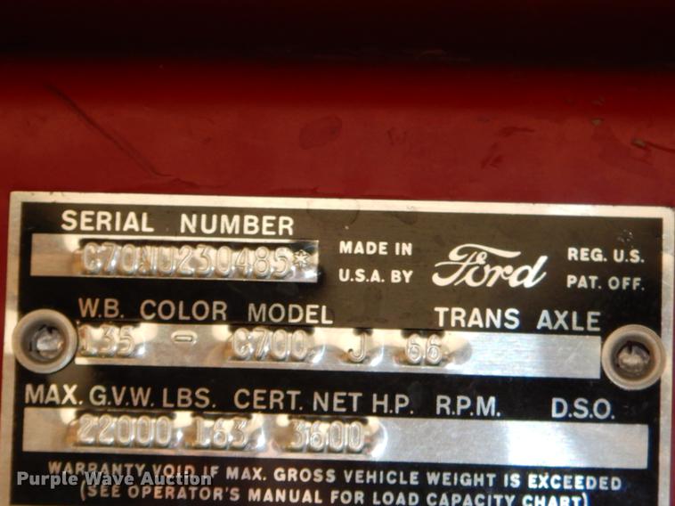 image for item ER9436 1962 Ford C700 fire truck