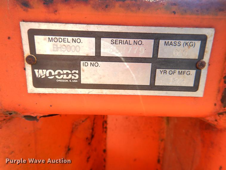 image for item DE0042 1998 Woods 9000 backhoe attachment