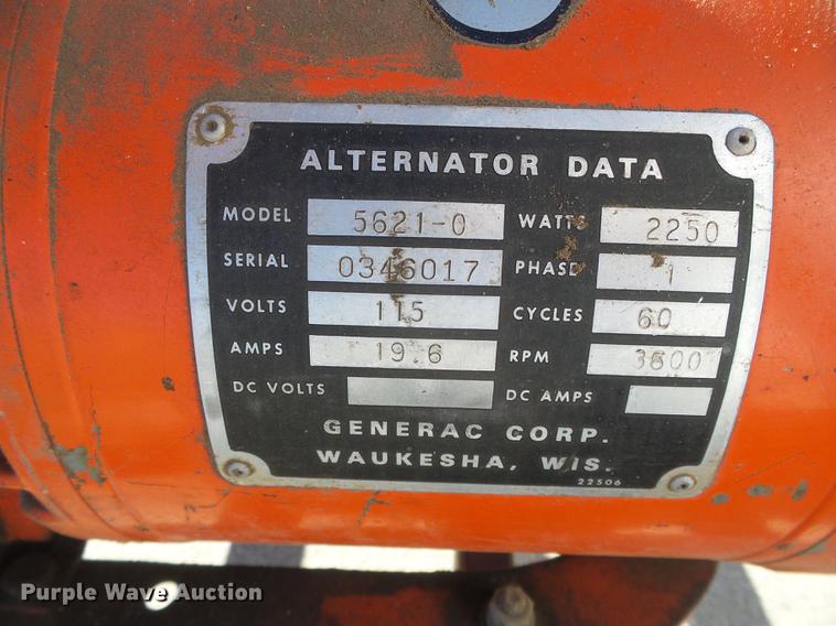 image for item EQ9041 Generac generator