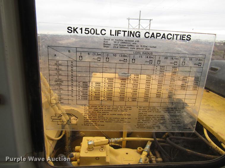 image for item DB6904 1998 Kobelco SK150LC excavator