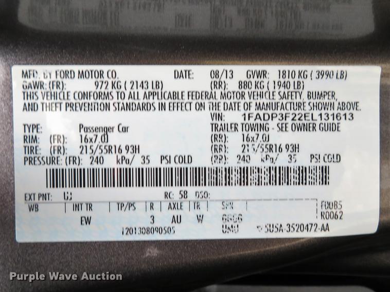 image for item DG3808 2014 Ford Focus SE