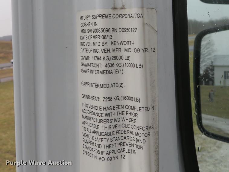 image for item DG3813 2013 Kenworth K370 box truck