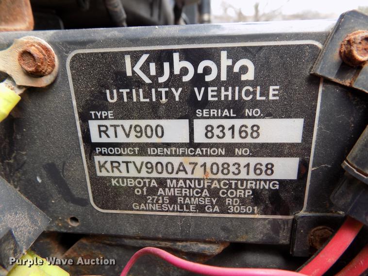 image for item DY9212 2007 Kubota RTV900 UTV