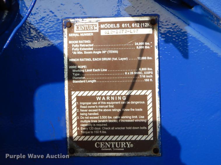 image for item ER9438 1998 International 4700 tow truck