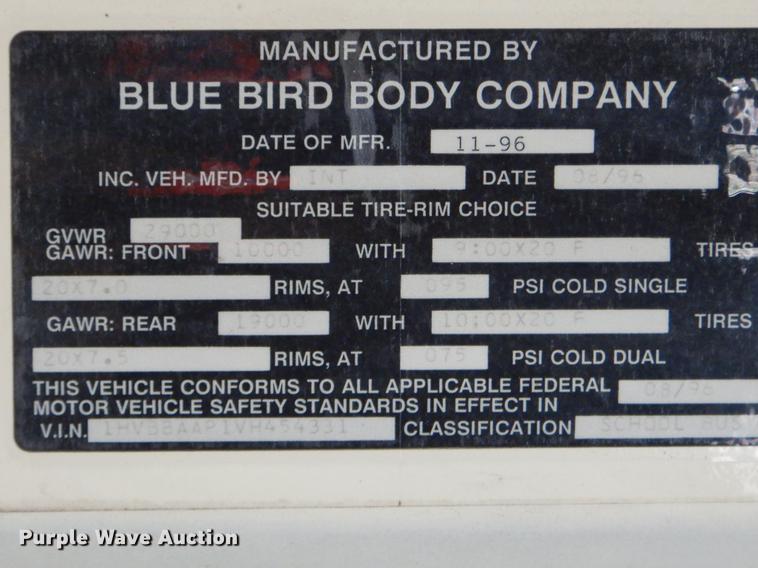 image for item ER9442 1997 International 3800 school bus