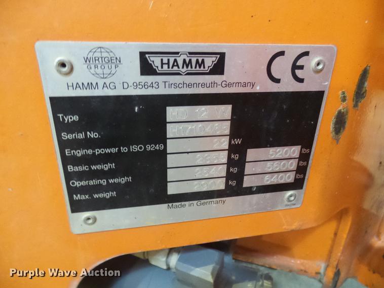 image for item DB2162 2008 Hamm HD12VV double drum vibratory roller