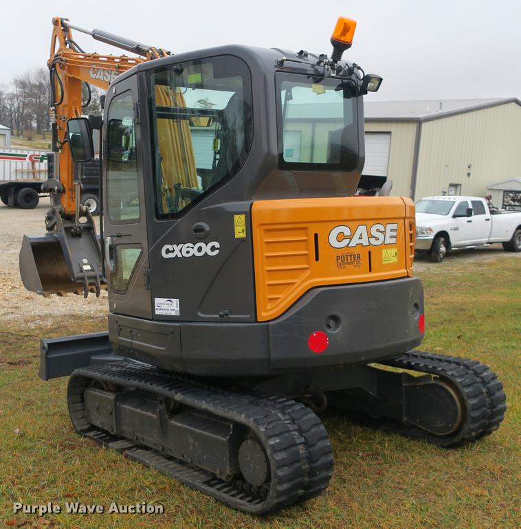 image for item DB8914 2017 Case CX60C mini excavator
