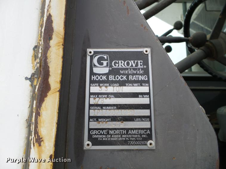 image for item DC4694 1984 Grove 527.5 crane