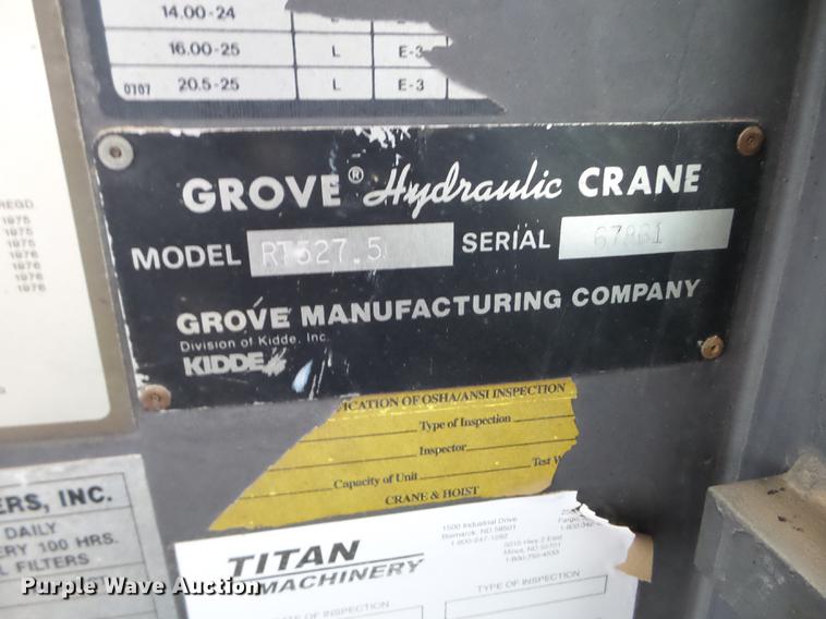 image for item DC4694 1984 Grove 527.5 crane