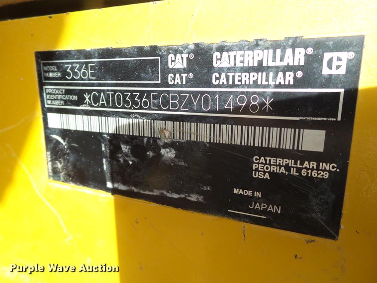 image for item EN9653 2012 Caterpillar 336E L excavator