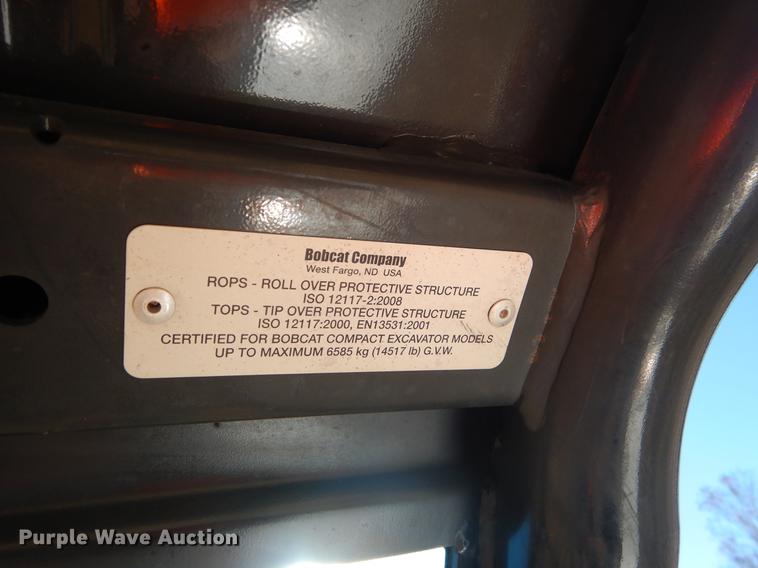 image for item ER9418 2015 Bobcat E32 mini excavator