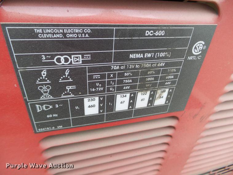 image for item EW9906 Lincoln DC-600 welder