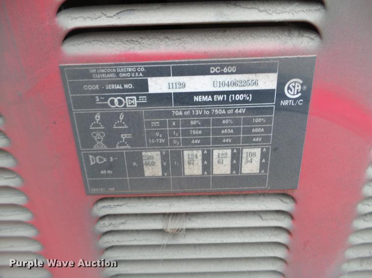 image for item EW9907 Lincoln DC-600 welder