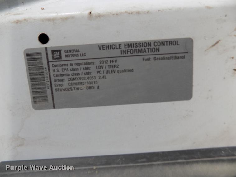 image for item DE0452 2012 Chevrolet Malibu