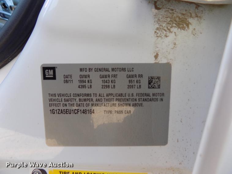 image for item DE0452 2012 Chevrolet Malibu