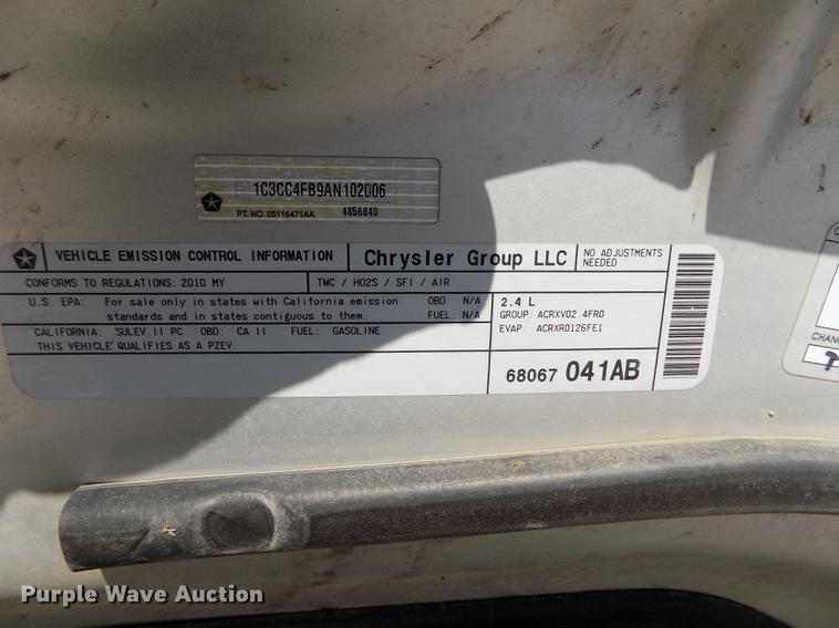 image for item DE0456 2010 Chrysler Sebring Touring