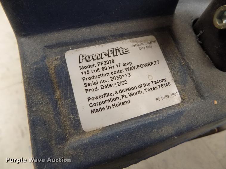 image for item DE0458 Powr-Flite Piranha PF2028 vacuum