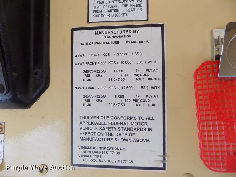 image for item DY9213 2006 International CE200 schoolbus