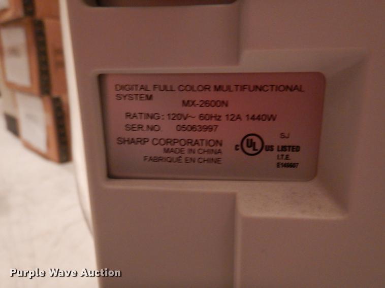 image for item FQ9135 2010 Sharp MX-2600N digital full color multi-functional system