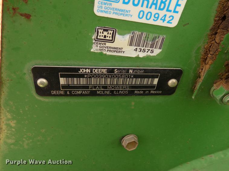 image for item FQ9180 John Deere 390 flail mower