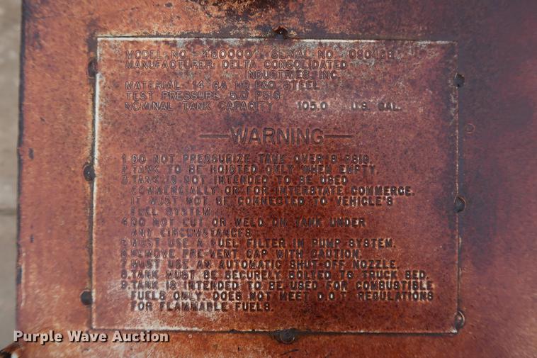 image for item FQ9192 Delta Consolidated Industries L-shaped fuel tank