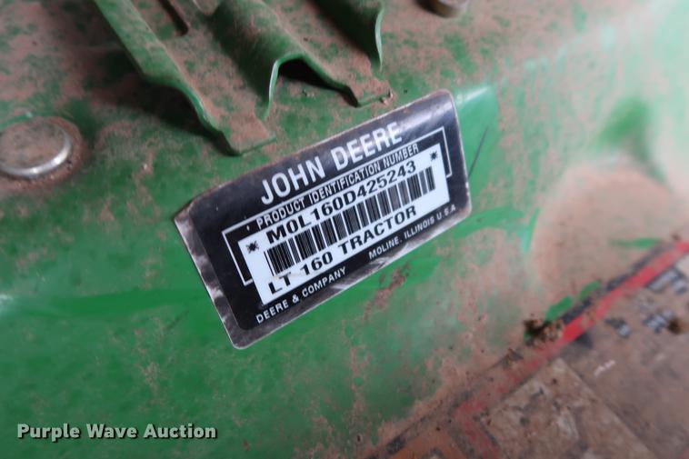 image for item FQ9197 John Deere LT160 lawn mower