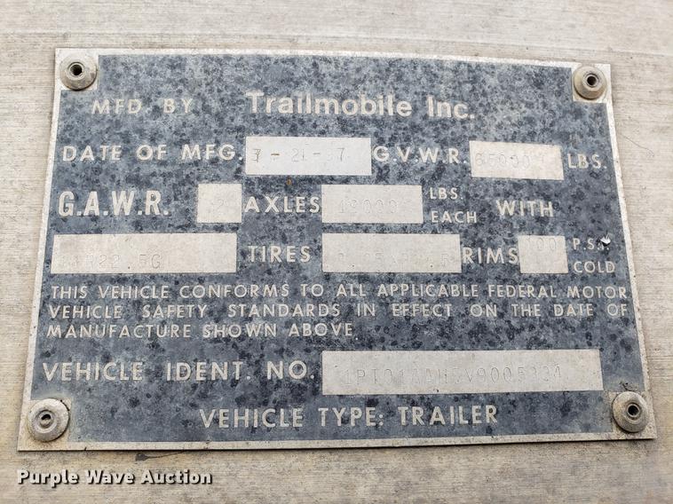 image for item AV9324 1997 Trailmobile dry van trailer