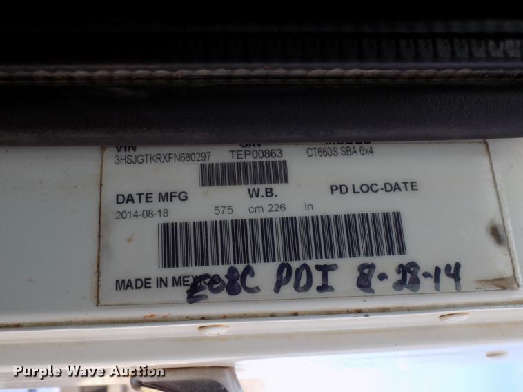 image for item DD3607 2015 Caterpillar CT660S semi truck