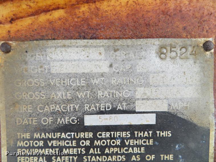 image for item DG3823 1980 Load King 2030 bottom dump trailer