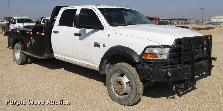 image for item DB6940 2012 Dodge Ram 5500 Crew Cab flatbed truck