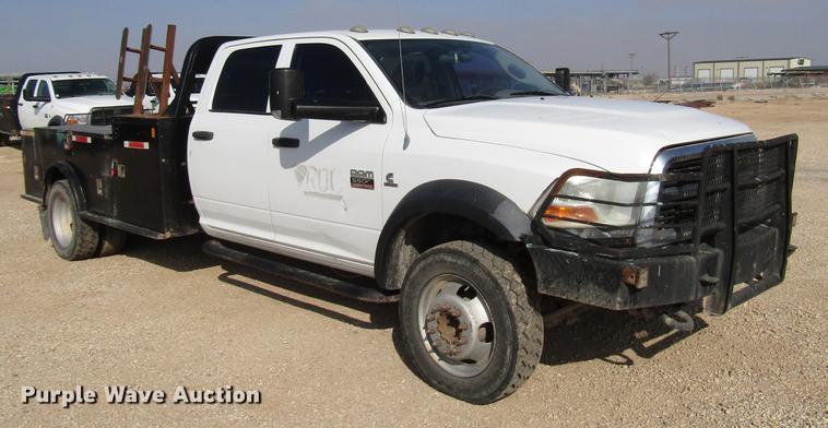 image for item DB6941 2011 Dodge Ram 5500 Crew Cab flatbed truck