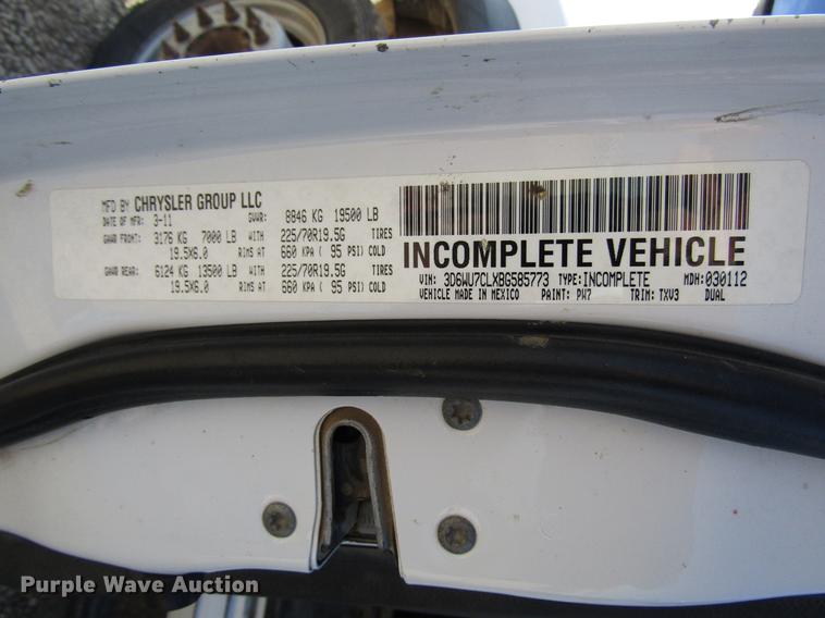 image for item DB6941 2011 Dodge Ram 5500 Crew Cab flatbed truck