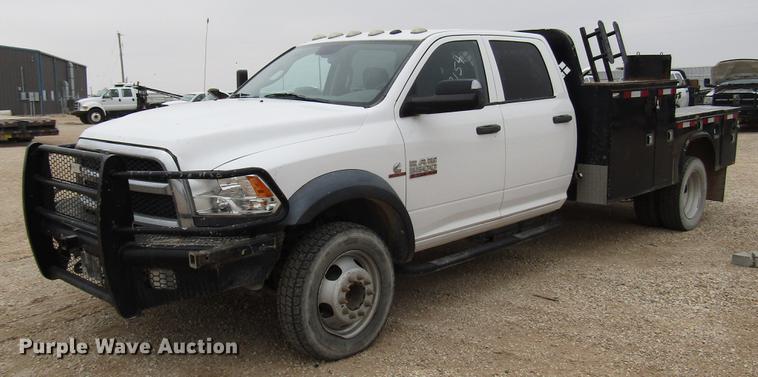 image for item DB6942 2014 Dodge Ram 5500 Crew Cab flatbed truck