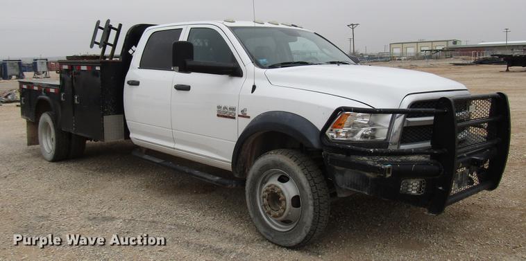 image for item DB6942 2014 Dodge Ram 5500 Crew Cab flatbed truck