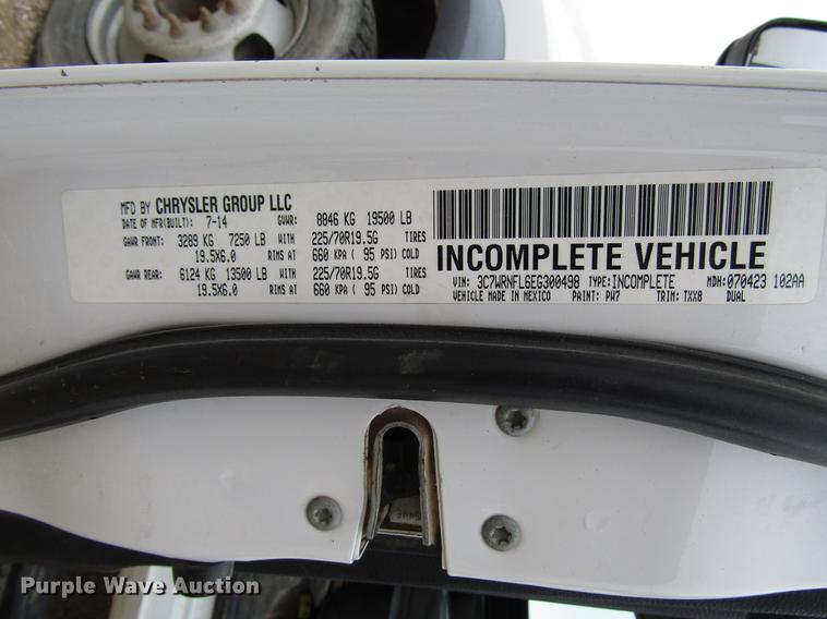 image for item DB6942 2014 Dodge Ram 5500 Crew Cab flatbed truck